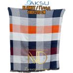 Aksu Layka Mavi Çift Kişilik Battaniye - 180 x 220 cm - Renkli