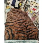 Aksu Safari Çift Kişilik Ultra Yumuşak Embos Vizon Battaniye (200X240)-LEOPAR Koyu Kahve Siyah - 200 x 240 cm