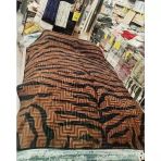 Aksu Safari Çift Kişilik Ultra Yumuşak Embos Vizon Battaniye (200X240)-Leopar Koyu Kahve Siyah