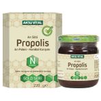 Aksu Vital Cam Kavanoz 220 gr Propolisli Arı Sütü Arı Poleni Ham Bal Karışımı