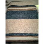 Aksu Vizon Battaniye Çift Kişilik 3kğ - 200 x 240 cm - Açık Mavi - Bej