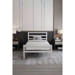 AKSviva Buhara Tek Kişilik Ferforje Metal Karyola - Beyaz - 120 x 200 cm