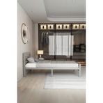AKSviva Buhara Tek Kişilik Ferforje Metal Karyola - Gri - 120 x 200 cm