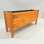 Aksywood 100X30X50 cm (6) Büyük Boy Ahşap Saksı - 100 X 30 X 50 - Ahşap - Bej