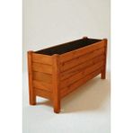 Aksywood 100X30X50 cm Büyük Boy Ahşap Saksı - 100 X 30 X 50 - Açık Kahverengi