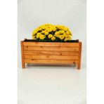Aksywood 100X30X50 cm Büyük Boy Ahşap Saksı, Bahçe ve Balkon Için Dekoratif Çiçeklik, Dış Mekan Bitki Standı, Dayanıklı Ahşap Bahçe Saksısı, Çiçeklik Ara Bölme (SKS1003050-05 Kiraz) - 100 X 30 X 50 - 1 Adet