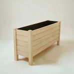 Aksywood 100X30x50 Cm Büyük Boy Ahşap Saksı, Bahçe Ve Balkon İçin Dekoratif Çiçeklik, Dış Mekan Bitki Standı, Dayanıklı Ahşap Bahçe Saksısı, Çiçeklik Ara Bölme (Sks1003050-5-Ham)