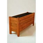 Aksywood 100X30x50 Cm Büyük Boy Ahşap Saksı, Dekoratif Çiçeklik, Dış Mekan Bitki Standı, Dayanıklı Ahşap Bahçe Saksısı, Çiçeklik Ara