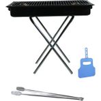 AKT Büyük Boy 60 cm Mangal SETI3LÜ Maşa-Yelpaze-Mangal