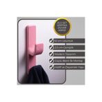 AKT Pembe Duvar Askısı 3'lü SET - Modern Yapışkanlı Havluluk Çanta Vestiyer Dolap Elbise Askılığı