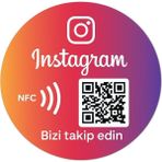 Aktap NFC instagram takipci etiketi 3 Tane - NFC instagram follower stikcer 3 Adet