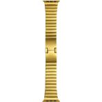 AktarMobile Apple Watch 10 / 11 46 mm Uyumlu Metal Kordon Baklalı Model Bilezik Paslanmaz Çelik Kayış Kelebek Toka - Gold