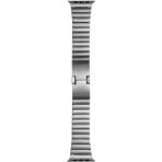 AktarMobile Apple Watch 10 / 11 46 mm Uyumlu Metal Kordon Baklalı Model Bilezik Paslanmaz Çelik Kayış Kelebek Toka - Gri