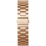 AktarMobile Apple Watch 10 / 11 46 mm Uyumlu Metal Kordon Paslanmaz Çelik Baklalı Model Kayış - Rose Gold - Apple Watch 10/11 46 mm