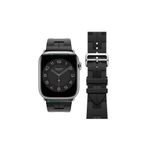 AktarMobile Apple Watch 6 5 4 3 2 1 SE 42 44 mm Uyumlu Spor Kordon Hermes Kilim Motifli Kayış Katlanabilir Toka