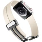 AktarMobile Apple Watch 6 Se 5 4 3 2 1 40 mm 38 mm Uyumlu Silikon Kordon Magnetik D Tokalı Spor Tarzı Kayış - Apple Watch 38 - 40 mm - Taş