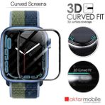 AktarMobile Apple Watch 8 41 mm Uyumlu Ekran Koruyucu 3D Tam Kapatan Kavisli Ppma Nano Cam Tam Uyumlu - Apple Watch 8 - 41 mm - Şeffaf