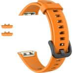 Aktarmobile Huawei Band 6 Silikon Kordon Premium Spor Kayış - Tam Uyumlu Pim Tasarımı - 14 Renk - Turuncu