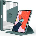 AktarMobile iPad Pro 11 3. Nesil 2021 Uyumlu Kılıf 360° Dönebilen Kalem Bölmeli Standlı Akıllı Kapak Premium - Koyu Yeşil