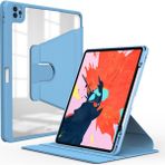 AktarMobile iPad Pro 11 3. Nesil 2021 Uyumlu Kılıf 360° Dönebilen Kalem Bölmeli Standlı Akıllı Kapak Premium - Mavi