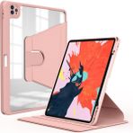 AktarMobile iPad Pro 11 3. Nesil 2021 Uyumlu Kılıf 360° Dönebilen Kalem Bölmeli Standlı Akıllı Kapak Premium - Pudra