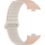 AktarMobile Redmi Watch 4 / Mi Band Pro 8 Uyumlu Magnetik Silikon Kordon & Kasa Koruma 2 In 1 Premium Kayış - Pudra