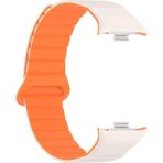 AktarMobile Redmi Watch 4 / Mi Band Pro 8 Uyumlu Magnetik Silikon Kordon & Kasa Koruma 2 In 1 Premium Kayış - Starlight - Turuncu