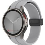 AktarMobile Samsung Galaxy Watch 6 Classic 43 / 47 mm Silikon Kordon Magnetik D Tokalı Spor Kayış Mıknatıslı - Galaxy Watch 6 Classic 43 47 mm - Gri
