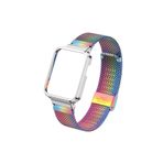 AktarMobile Xiaomi Mi Watch Lite Uyumlu Klipsli Hasır Metal Kordon & Kasa Koruma 2 In 1 Tel Örgü Kayış