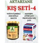 AKTARZANE Kış Seti Zencefilli Doğal Macun Naturpy Atom Çayı Avantajlı 2'li Set - 1 Adet