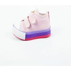 Aktaş Ayakkabı Bebek Kız Pembe Ortopedik Converse Model Keten Bantlı Spor Ayakkabı - 01-Pembe