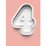 Aktastore 4 Numara Kurabiye Kalıbı Ve Şeker Hamuru Kalıbı - Dört Rakamı
