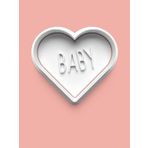 Aktastore Baby Yazılı Kalp Kurabiye Kalıbı Ve Şeker Hamuru Kalıbı