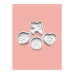Aktastore Barış Teması Kurabiye Kalıbı Ve Şeker Hamuru Kalıbı 4'Lü Set