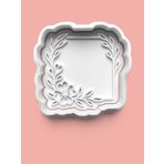Aktastore Çiçek Dekorlu Çerçeve Kurabiye Kalıbı Ve Şeker Hamuru Kalıbı