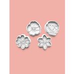 Aktastore Çiçek Teması Kurabiye Kalıbı Ve Şeker Hamuru Kalıbı 4'Lü Set