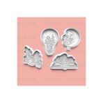 AKTASTORE Çiçekler Kurabiye Kalıbı Ve Şeker Hamuru Kalıbı 4'lü Set 0221-set