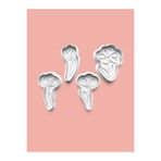 AKTASTORE Çiçekler Kurabiye Kalıbı Ve Şeker Hamuru Kalıbı 4'lü Set 0834-set