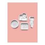AKTASTORE Dart Kurabiye Kalıbı Ve Şeker Hamuru Kalıbı 4'lü Set 0853-set