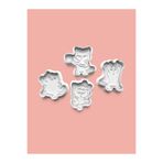 AKTASTORE Eğlenceli Kedi Kurabiye Kalıbı Ve Şeker Hamuru Kalıbı 4'lü set 0429-set