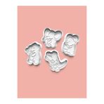 AKTASTORE Enstrümanlı Hayvanlar Kurabiye Kalıbı Ve Şeker Hamuru Kalıbı 4'lü Set 0638-set