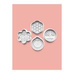 AKTASTORE Felsefe Kurabiye Kalıbı Ve Şeker Hamuru Kalıbı 4'lü Set 0872-set