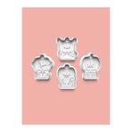 AKTASTORE Hayalet Bal Kabağı Figürü Kurabiye Kalıbı Ve Şeker Hamuru Kalıbı 4'lü set 0450-set