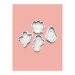 AKTASTORE Hayalet Kurabiye Kalıbı Ve Şeker Hamuru Kalıbı 4'lü Set 0692-set
