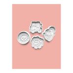 AKTASTORE Hoşgeldin Bahar Kurabiye Kalıbı Ve Şeker Hamuru Kalıbı 4'lü Set 0541-set