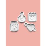 Aktastore Kalpli Figürler Kurabiye Kalıbı Ve Şeker Hamuru Kalıbı 4'Lü Set