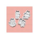 AKTASTORE Kedi Figürleri Kurabiye Kalıbı Ve Şeker Hamuru Kalıbı 4'lü Set 0199-set