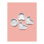 Aktastore Kış Mevsimi Kurabiye Kalıbı Ve Şeker Hamuru Kalıbı 4'Lü Set