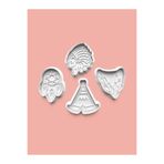 AKTASTORE Kızılderili Kurabiye Kalıbı Ve Şeker Hamuru Kalıbı 4'lü set 0758-set