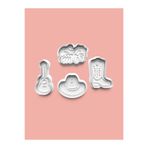 AKTASTORE Kovboy Kurabiye Kalıbı Ve Şeker Hamuru Kalıbı 4'lü Set 0599-set